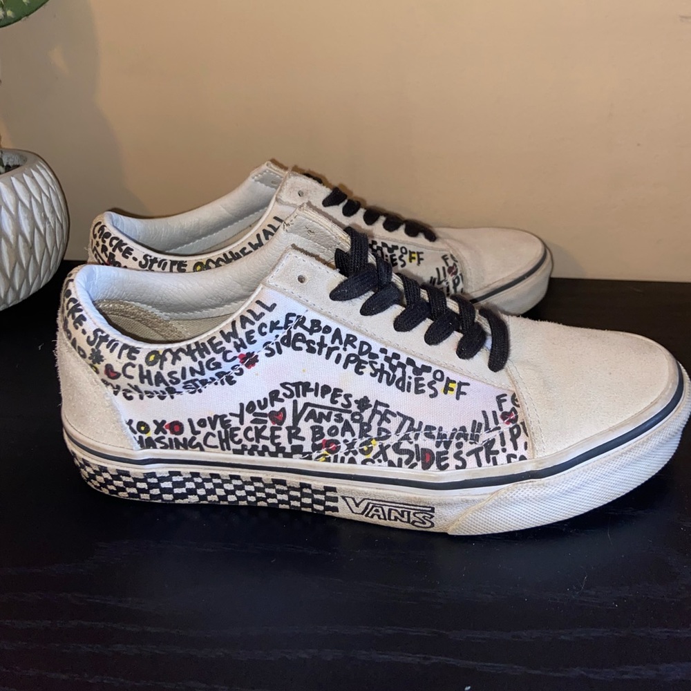 Vans with factory writing